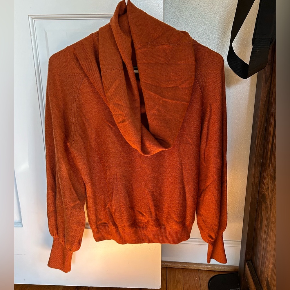 Anthropologie burnt orange turtle neck